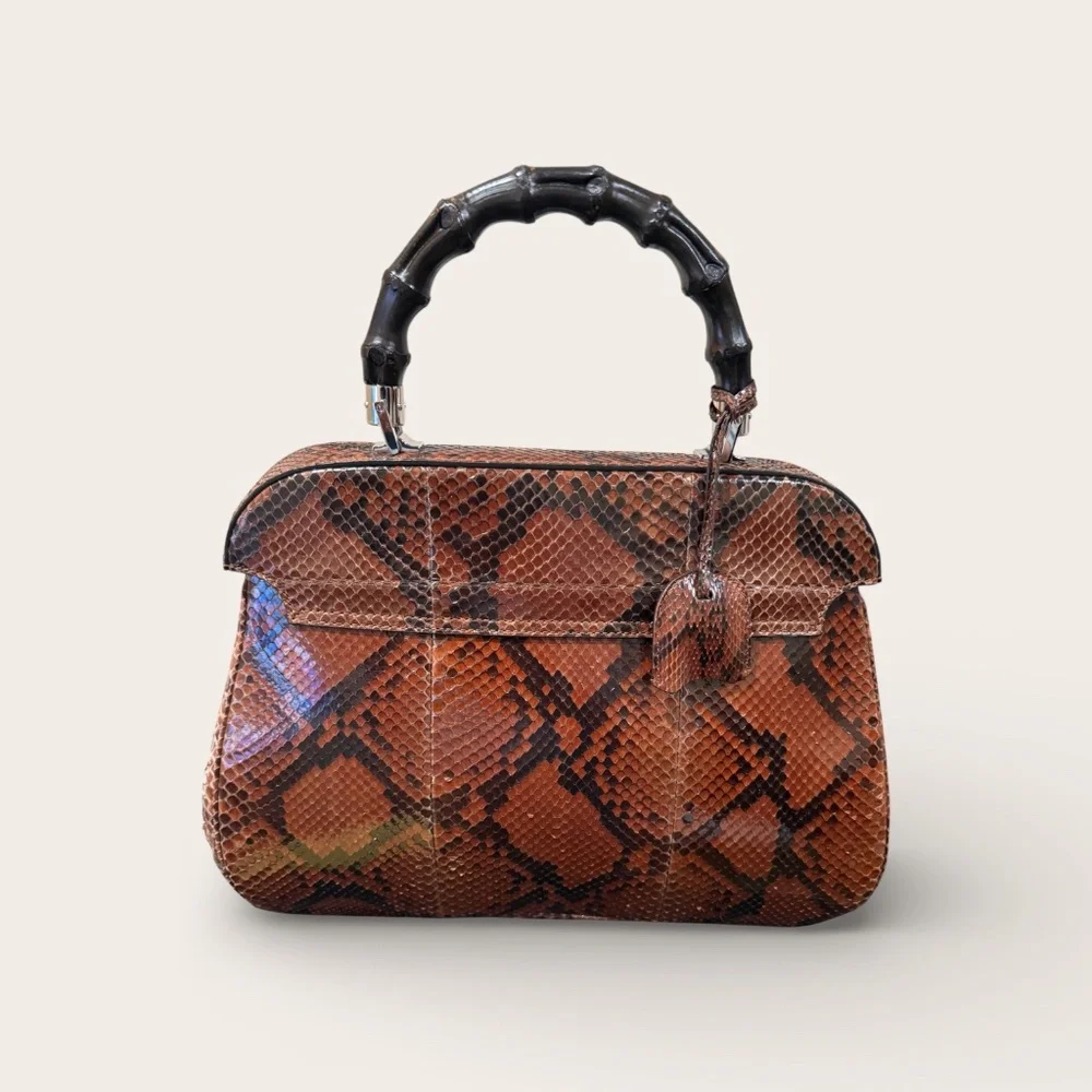 Gucci Lady Lock Python Top Handle Bag - Picture 2 of 14